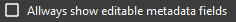 7. Toggle empty EXIF fields visibility