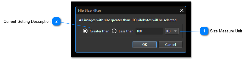 File Size filter