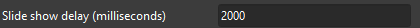 1. Slide Show Pause Setting