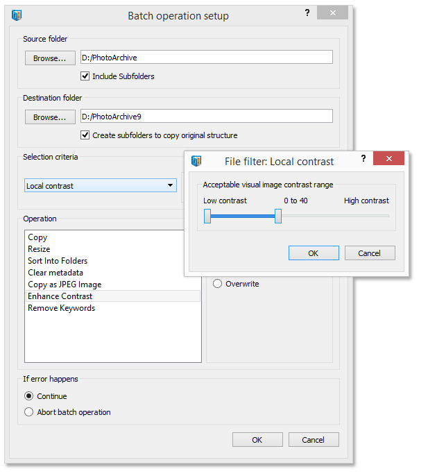advanced batch processing for image contrast